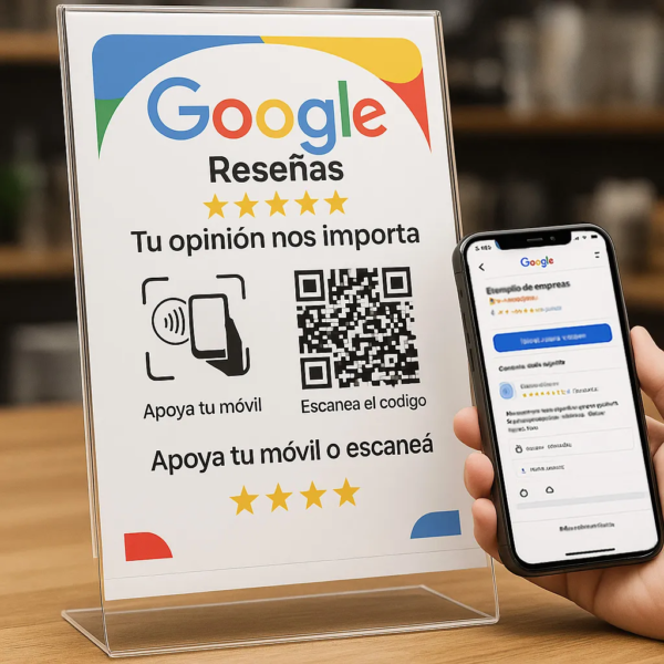 Cartel QR Google Reviews