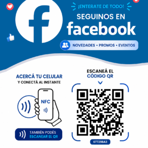 Cartel qr/nfc Facebook Pro